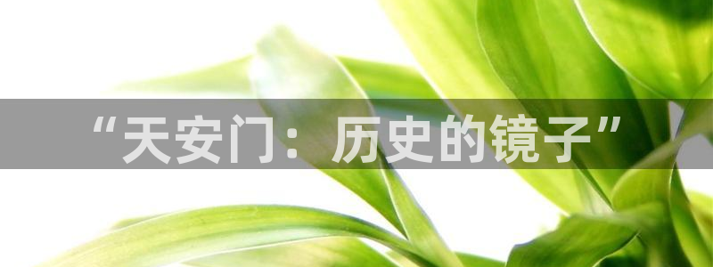 “天安门：历史的镜子”