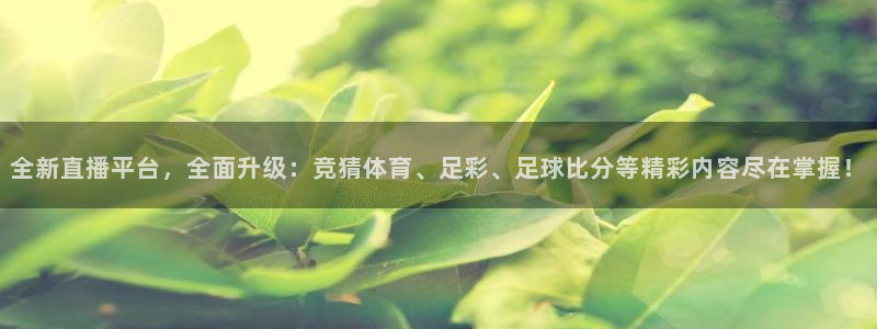 全新直播平台，全面升级：竞猜体育、足彩、足球比分等精彩内容尽在掌握！