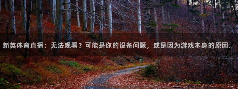 新英体育直播：无法观看？可能是你的设备问题，或是因为游戏本身的原因。